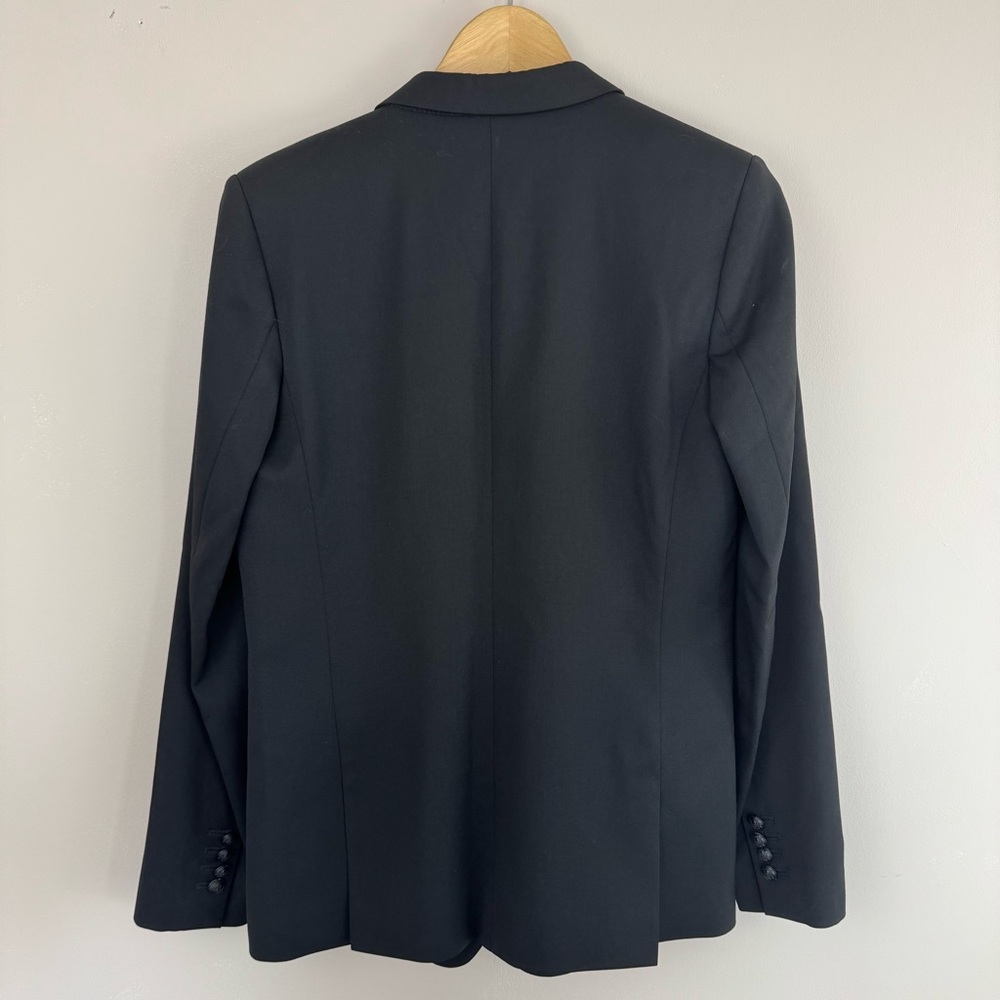 The Kooples One Button Blazer Jacket Black Wool Size IT 40 Minimalist - Picture 9 of 11